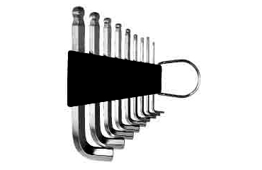 エイト テーパーヘッド六角棒スパナ セット(特短) (ミリ/インチ) TTR-